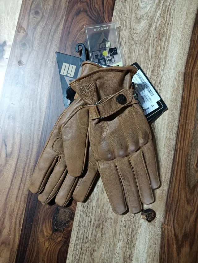Guantes moto By City Piel Marrón